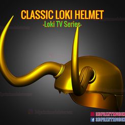 Classic_Loki_Helmet_3d_print_model_01.jpg Archivo 3D Modelo de impresión 3D del casco clásico de Loki・Modelo para descargar e imprimir en 3D