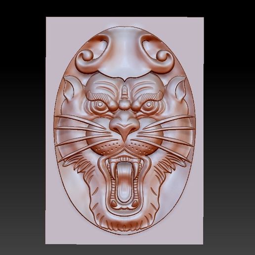 tiger head pendant 3D model