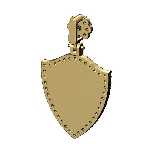Diamond-Shield-pendant-flower-bail-cluster-03.jpg Diamond shield flower cluster bail pendant 3D print model