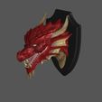 05.jpg Red Dragon Bust - Wall Trophy