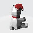 bear4.png Low-Poly Christmas Bear - 3D Model