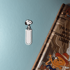 IMG_3111-min.png 3D file Snoopy Bookmark・3D print design to download