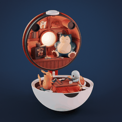 4-min.png 3D file Pokeball Diorama・3D printer model to download