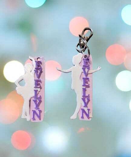 2 Designs Dance Silhouette Bag Tags with Commercial License