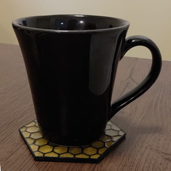 xicara.png Archivo STL posavasos de nido de abeja・Objeto imprimible en 3D para descargar
