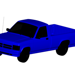 1.png Télécharger fichier Dodge Dakota 1991 • Design pour impression 3D, car-