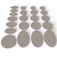 Large-Bases-3.png Large Scenic Wargaming Bases (60mm, 80mm, 90mm, 100mm, 130mm, 170mm) - Stone Bricks & Slabs