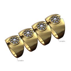 US SIZE 9. US SIZE 6 STL-Datei Statement runde Cluster Split Diamant Ring Us Größen 6to9 3D-Druck Modell・3D-druckbares Modell zum herunterladen, RachidSW