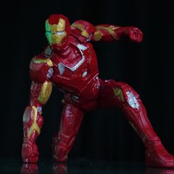 Ironman MK42 Superhero Landing Position с подсветкой