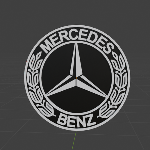 Mercedes Logo 3D Model (color change printable)