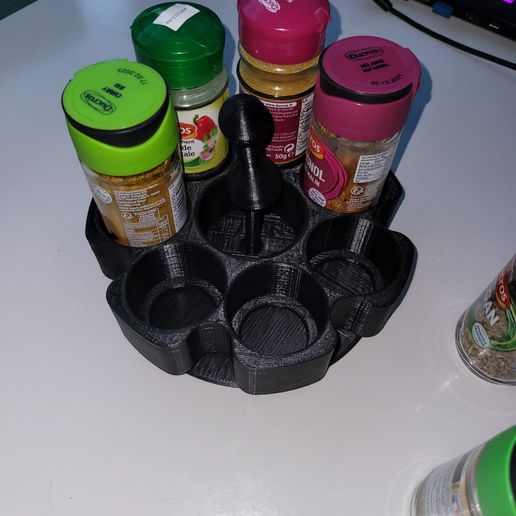 🎠 Spice rack on turntable・ STL File for 3D printing・Cults