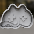 CuteCatController2.png Cute Cat Gaming Controller Cookie Cutter and Stamp - Purrfect Gamer Delight