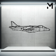 harrier-gr7.png Wall Silhouette: Airplane Set
