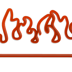 fuego-10cm-ancho-v4.png STL-Datei Ausstechform Ausstecher Flammenfeuer 10cm Fondanttorte・Design für den 3D-Druck zum Herunterladen
