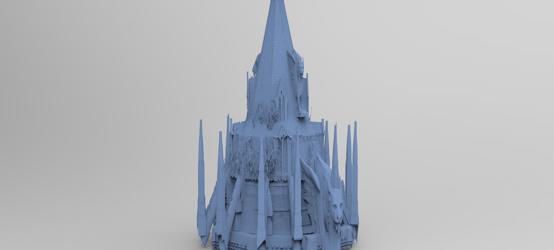 untitled.543.png OBJ file Medieval Lion Tower Overgrown Turret Tower 8・3D printable model to download, aramar