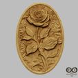 Rose-Elegance-Relief-3.jpg Rose Elegance Relief STL file for 3d printing or CNC 3D print model
