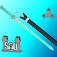 Dark-Rep-1.png Sword Art Online Sword Bundle | SAO, AOL, GGO, Alicization | Scabbards, Display Plinth Included | By Collins Creations 3D