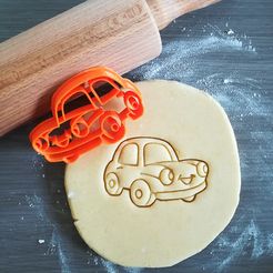 Auto_koekjesvorm.jpg STL file Car Cookie Cutter・Model to download and 3D print
