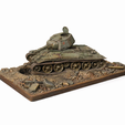 Legend-of-Steel-T34-WWII-Diorama.png T-34 Tank Diorama STL - WWII Soviet Tank 3D Print Model