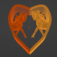 hh4.png Horses in hearth shape wedding cake decor