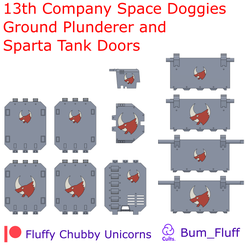 13th-Company-Ground-Plunderer-and-Sparta-Tank-Doors.png 13th Company Space Doggies Ground Plunderer and Sparta Tank Doors hatches and armour