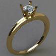 solitaire-ring.jpg Engagement ring set 3D print model