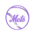Orange.stl Dessous de verre New York Mets