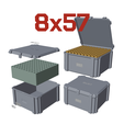 COL_40_857is_100a.png AMMO BOX 8x57 mm Mauser AMMUNITION STORAGE 8x57mm CRATE ORGANIZER