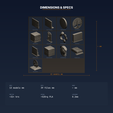 04_dimensions.png Complete Wall Art Collection - 13-Model STL Bundle