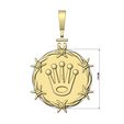 Rolex-crown-Halo-Barb-wire-round-pendant-06.jpg Couronne de montre pendentif rond avec bague Modèle d'impression 3D