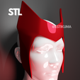Scarlet-Witch-1-5.png 3D file Scarlet Witch - Comic Headpiece・Design to download and 3D print