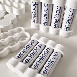 Eneloop_caps_display_large.jpg Free STL file Accu caps / batterry holder・3D printing model to download