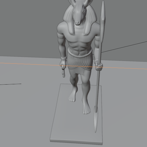 6.png Ancient Egyptian Anubis Statue - 3D Printable Model