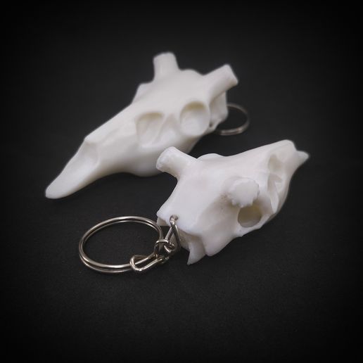 IMG_20241018_010106.jpg Halloween Deer Skull Keychain
