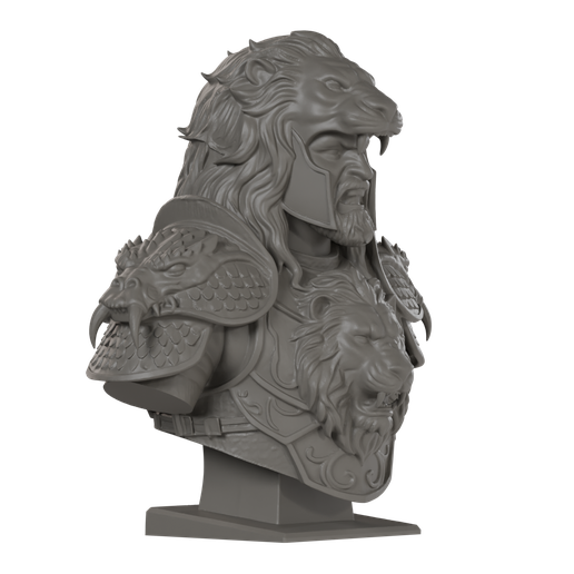 🦁 Ragnar Valdric, The Lion Warlord・Free STL File for 3D printing・Cults