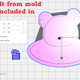 ult from mold | | | | | included in P Snap Scaling 3pc Bear Spaceship Bath Bomb Mold