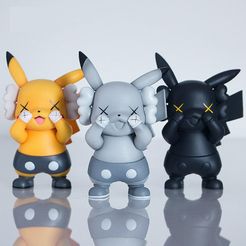 Portada.jpeg Fichier STL Kaws x Pikachu・Plan pour impression 3D à télécharger