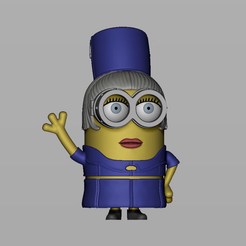 Stewardess-1.png Fichier STL Hôtesse de l'air Minion・Modèle imprimable en 3D à télécharger