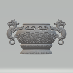 1.png STL file Chinese Ancient Bronze Ware・3D printer design to download