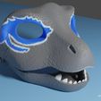 DinoMask2.jpg Fichier STL Masque de dinosaure Raptor à porter avec mâchoire mobile・Idée pour impression 3D à télécharger