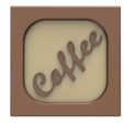 Coffee-word-1-of-set-of-4-chamfered-ofset-2-chamfered-2-fillet-012-transp.png COFFEE WALL ART - set of 4 - coffee pot, script, coffee cup, coffee beans