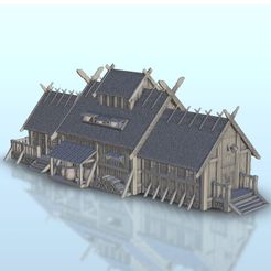 1.jpg STL file Viking tavern - SAGA Flames of war Bolt Action Medieval Age of Sigmar Warhammer・3D printable design to download