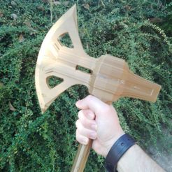 3a093bb2b78045674c0a019eb366ea9a_display_large.jpg Бесплатный STL файл Skyrim dwarven one hand axe , 3d printable version for cosplay and props・Шаблон для 3D-печати для загрузки