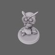 35.jpg Owl 3d print model