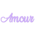 amour.STL Text "Amour" with heart ( letter "Amour" with hearth )