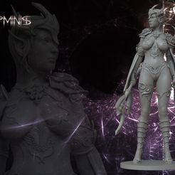 WINKA-VESTIDA.jpg Fichier STL GUERRIERS ELFES POUR RPG MARTEAU DE GUERRE・Design pour imprimante 3D à télécharger