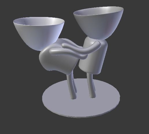 Flowerpot relaxes - Relaxing Flowerpot - 3D model önizlemesi