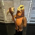 316050070_691867758919776_1001527456663071236_n.jpg STAR WARS VINTAGE EWOK, EWOK-REX ACTION FIGURE. CUSTOM KENNER, HASBRO, 3.75", 1/18, 5POA