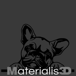 1.png STL file Male French Bulldog picture frame・3D printing idea to download, Materialis3D