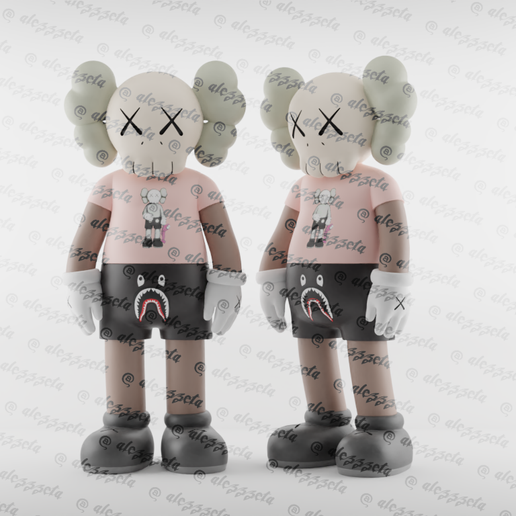 🎨 Kaws Bape・ STL File for ・Cults